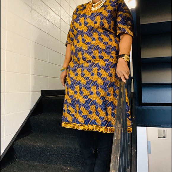 Authentic African Ankara Shirt Dress - Picture 5 of 6